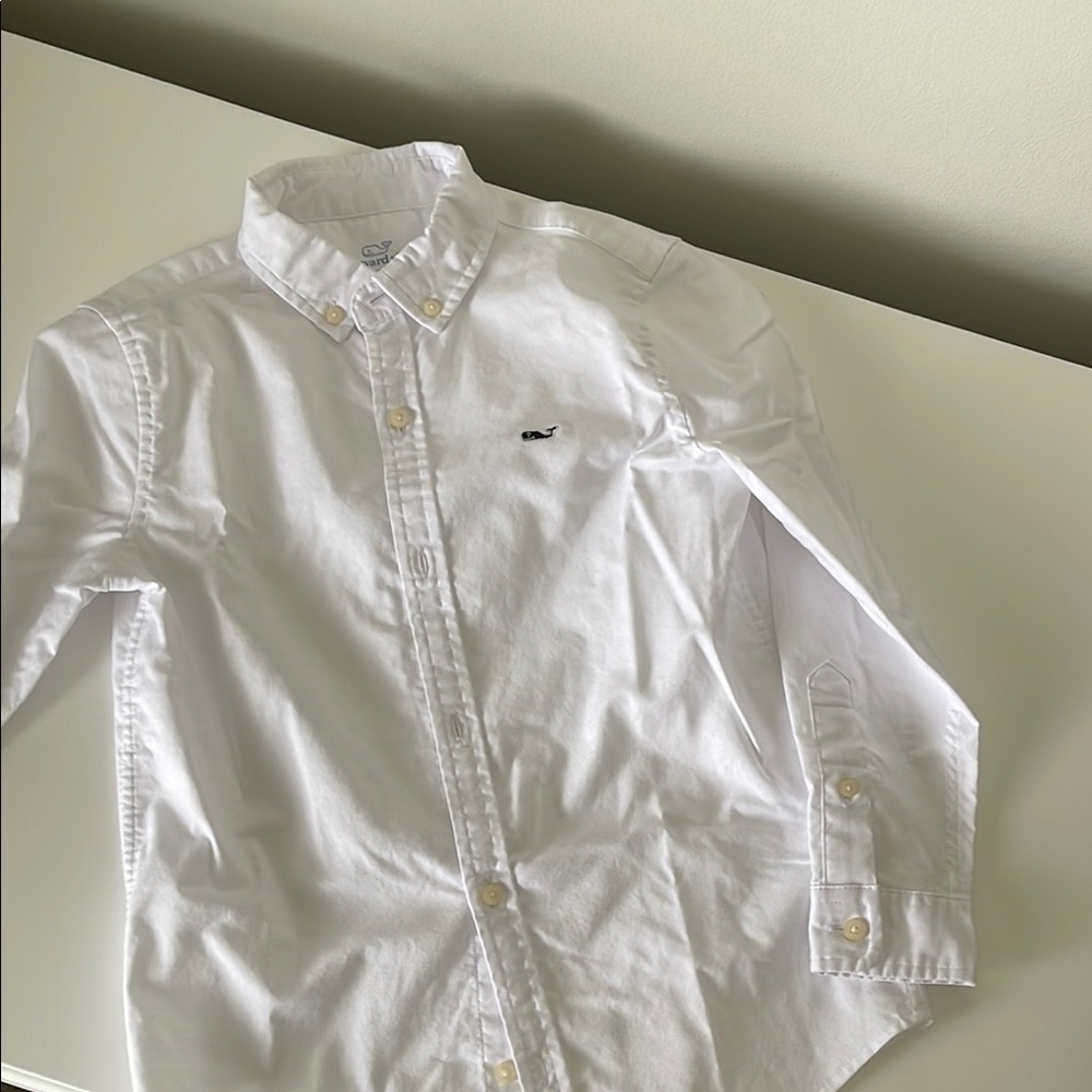 Vineyard Vines Kids White Button Down Shirt